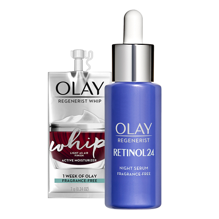 Olay: 48% OFF Retinol 24 Serum with Regenerist Whip Sample