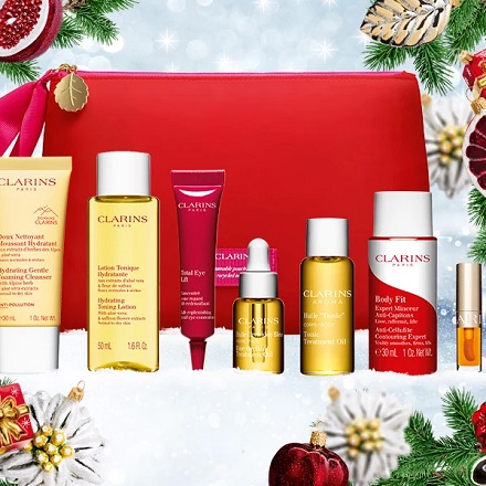 Clarins: Free 8-pc Gift w/$100