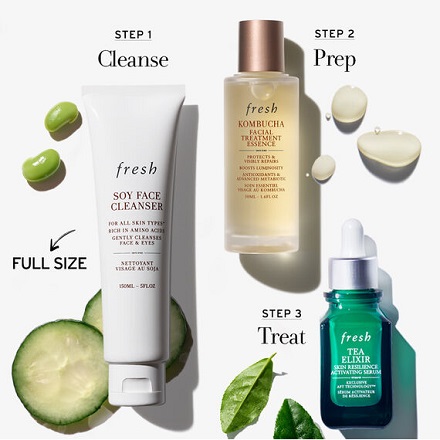 Fresh US: Best Seller Bundles Are Here Gift Sets & Bundles shop Treatment Trio Skincare Bundle