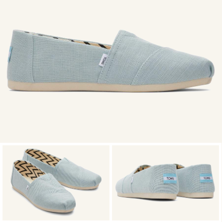 TOMS Shoes: Top Product - Save 20% Alpargata Light Mint Heritage Canvas