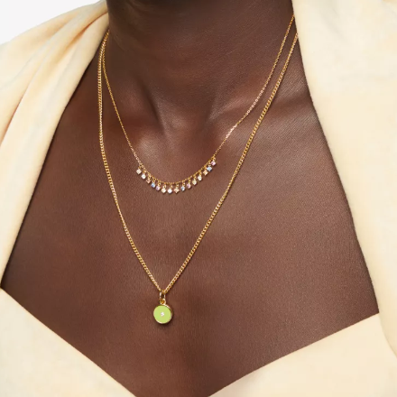 Selfridges UK: PDPAOLA Willow 18ct Gold-plated Sterling Silver, Corundum and Zirconia Necklace