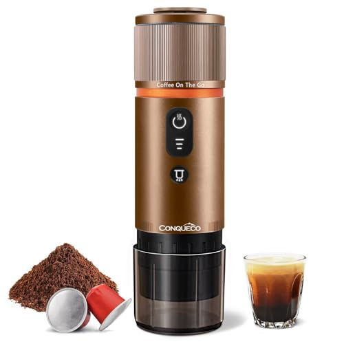 Amazon US: CONQUECO Portable Espresso Coffee Machine: 12V Electric Small Travel Expresso Maker
