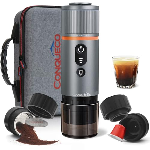 Amazon US: CONQUECO Portable Espresso Machine Travel: 12v Car Coffee Maker with Battery for Camping
