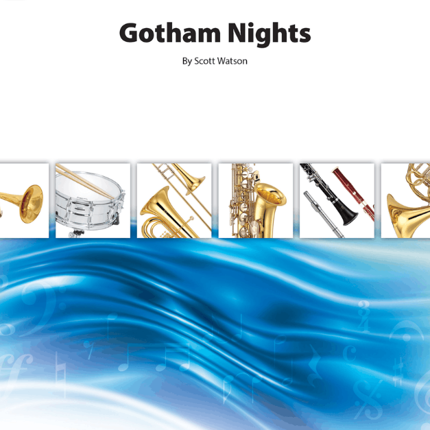 Sheet Music Plus: Gotham Nights by Scott Watson Concert Band - Sheet Music
