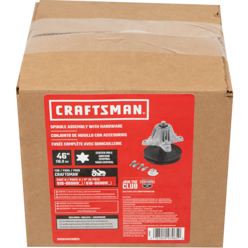 MTD Parts: 46-inch Spindle Assembly with Hardware