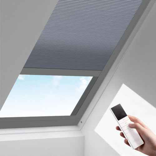 Amazon US: Zshine Motorized Cellular Shades Cordless Honeycomb Blinds Light Filtering Fabric Window Shades for Skylight