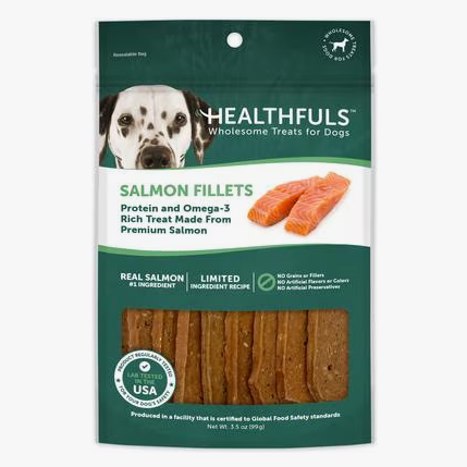 Chewy: Healthfuls Salmon Fillets Dog Treats, 3.5-oz bag
