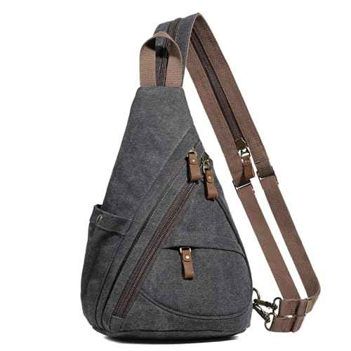 Amazon US: KL928 Canvas Sling Bag - Small Crossbody Backpack Shoulder Casual Daypack Rucksack