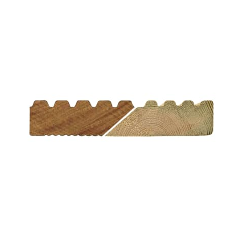 Materials Market: 32mm x 125mm Softwood Grooved Reversible Decking Board 4800mm