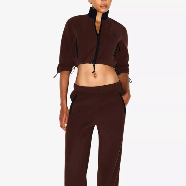 Selfridges: SKIMS Fleece Lounge Shrunken-Fit Fleece Jacket