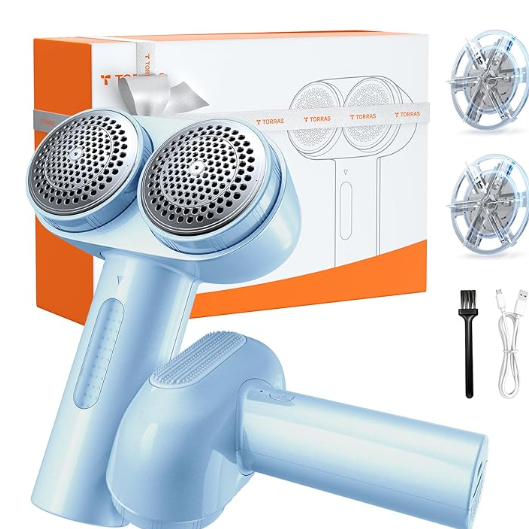 TORRAS Dual-Head Fabric Shaver, Longest Durability & 50ml