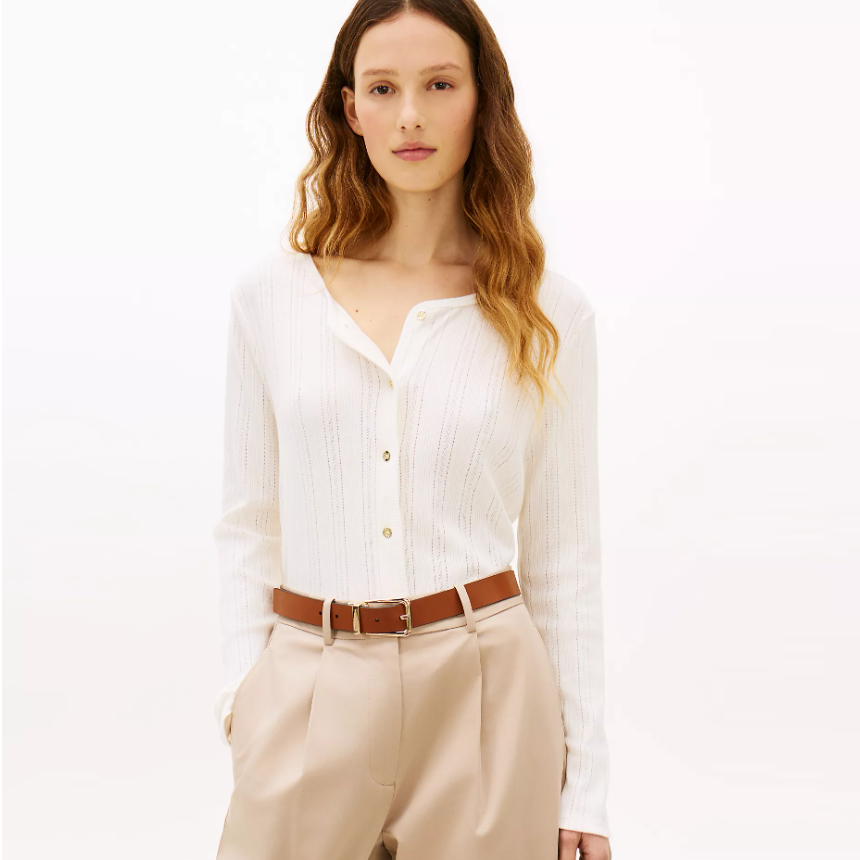 Tommy Hilfiger: Pointelle T-Shirt Cardigan