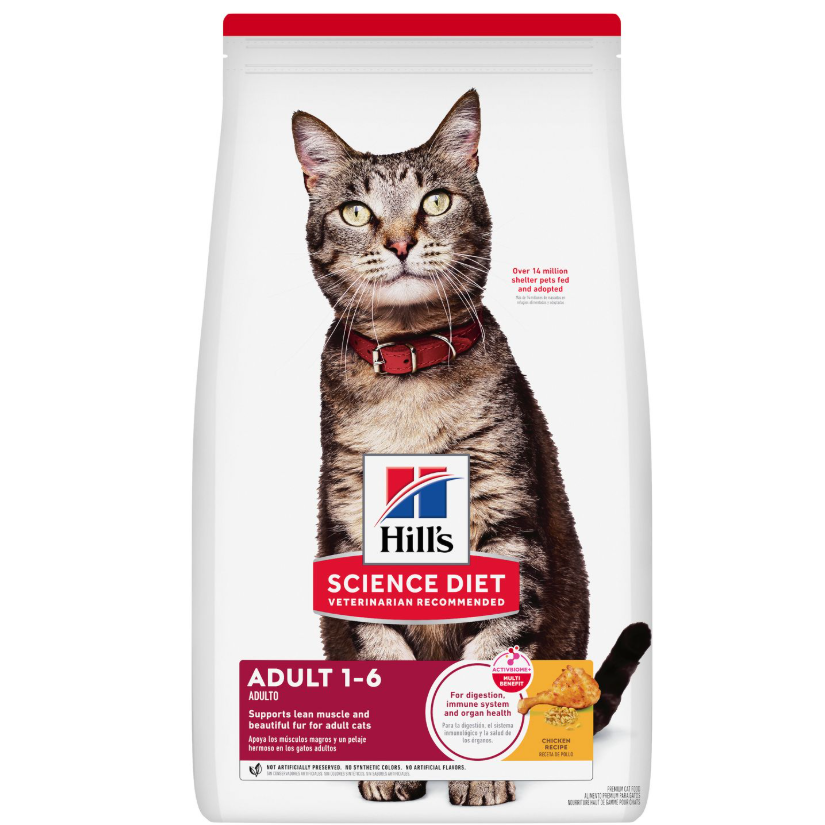 Hill's Pet Nutrition US: Adult Cat Food, Chicken Recipe, Dry, 16 lb, 1 bag