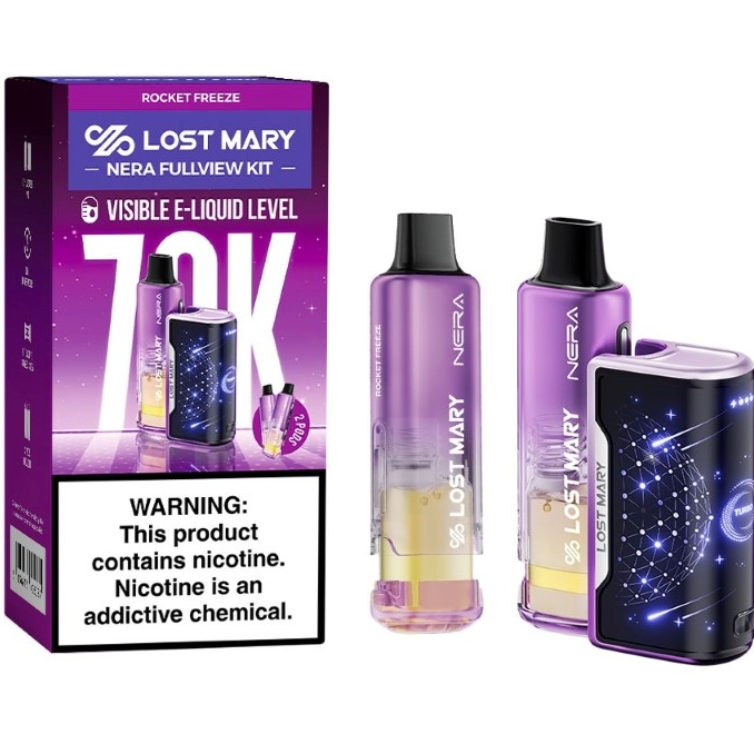 VapeSourcing: Lost Mary Nera Fullview 70K Disposable Vape Kit 24ml 5% (70000 Puffs)