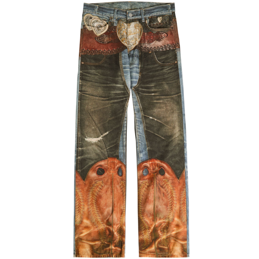 Harvey Nichols AU/APAC: ACNE STUDIOS 2010 Printed Straight-leg Jeans