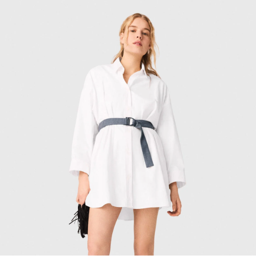 Maje US: Shirt Dress with Contrast Belt