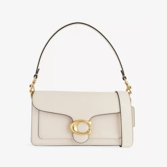 COACH Tabby 26 Pebbled-leather Shoulder Bag, White