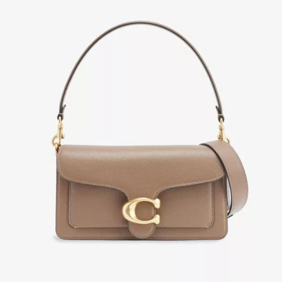 COACH Tabby 26 Pebbled-leather Shoulder Bag, Dark Stone