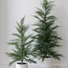 CG Hunter: Artificial Evergreen Cedar Tree Set