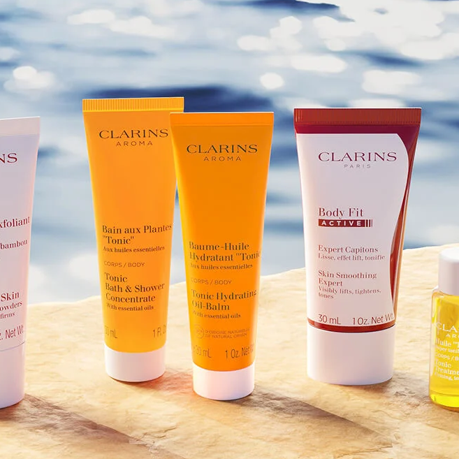 Clarins: Free Bestselling Body-smoothers 6-Piece Gift with $100+