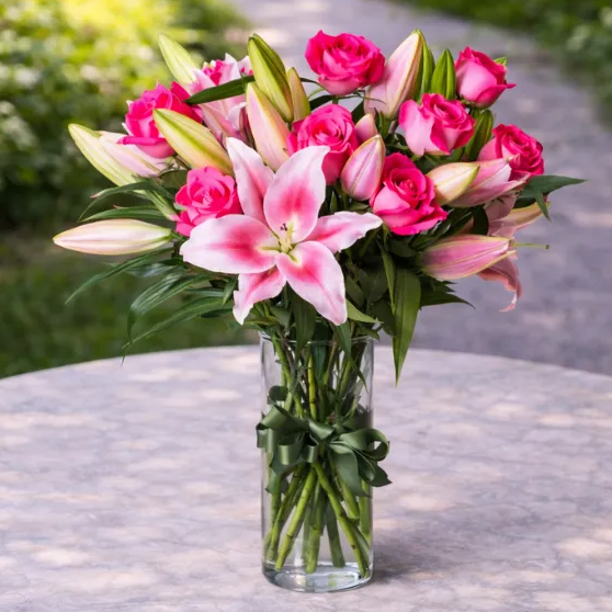 Mr Roses APAC: Pink Lilies & Pink Roses