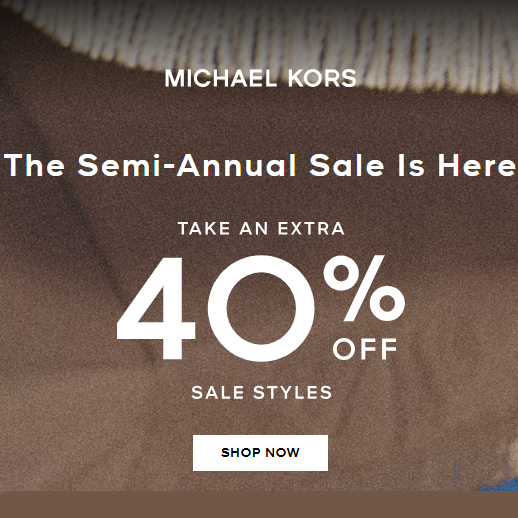 Michael Kors CA: Extra 40% OFF+Extra 10% OFF