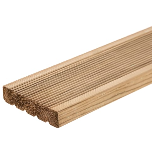 Materials Market: 32mm x 125mm Softwood Grooved Reversible Decking Board