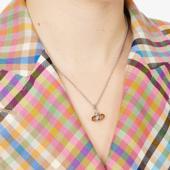 Selfridges: VIVIENNE WESTWOOD Mayfair Small Orb Rhodium-Plated Brass and Crystal Pendant Necklac