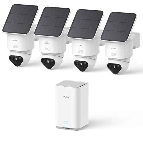 Amazon AOSU US: T2 Ultra 4K Security Cameras Wireless Outdoor, 4 Cam Kit, Smart Home Security System