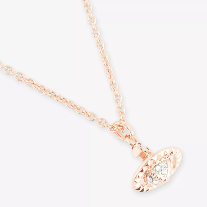Selfridges: VIVIENNE WESTWOOD JEWELLERY Mayfair Bas Relief Rose Gold and Rhodium-plated Brass and Crystal Pendant Necklace