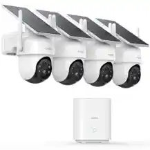 Amazon AOSU US: Security Cameras Outdoor Wireless, 4 Cam-Kit, No Subscription Required, Solar-Powered
