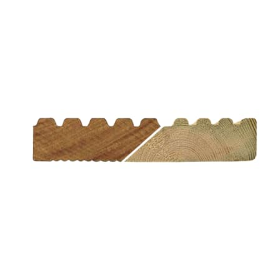 Materials Market: 32mm x 125mm Softwood Grooved Reversible Decking Board 4800mm