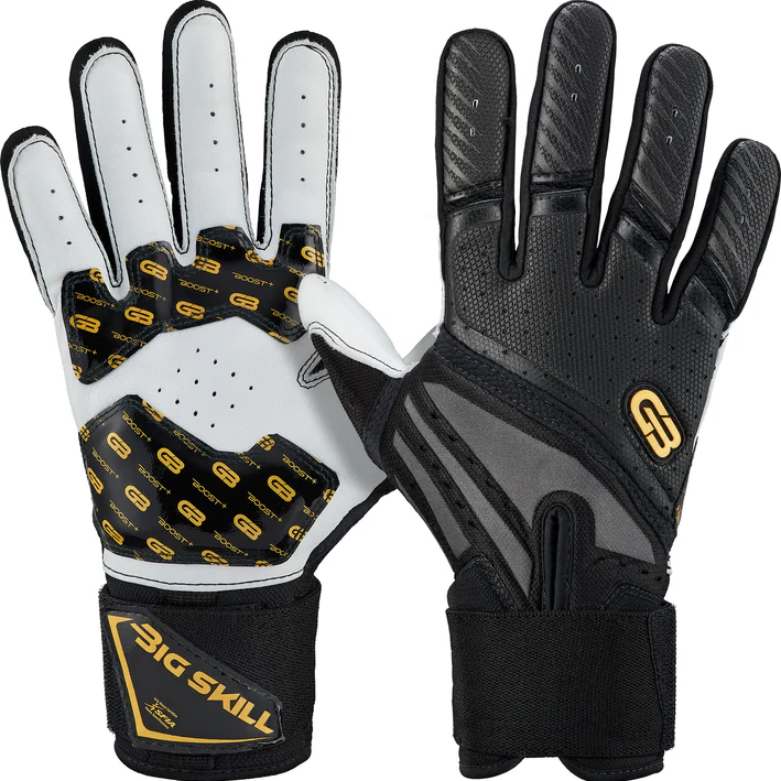 Grip Boost: Big Skill 2.0 Lineman Football Gloves – Black