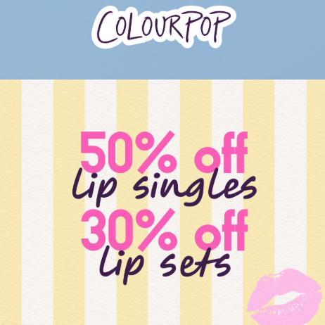 Colourpop: International Lipstick Festival! 50% OFF Lip Singles