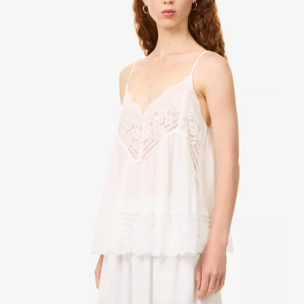 Selfridges: DISSH Elisa Lace-Trim Cotton Top