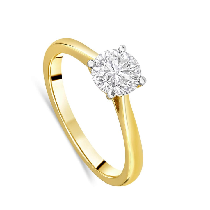 Fraser Hart: 18ct Yellow Gold 1.00ct Round Brilliant Diamond Four Claw Solitaire Ring