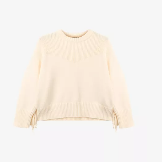 Selfridges: WHISTLES Fringed-Trim Relaxed-Fit Cotton-Blend Jumper