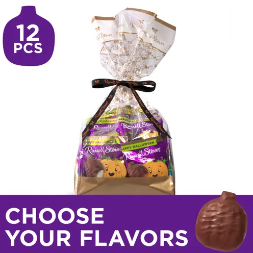 Russell Stover Candies: Halloween Chocolate Pumpkins Assortment, 12 Piece Bag