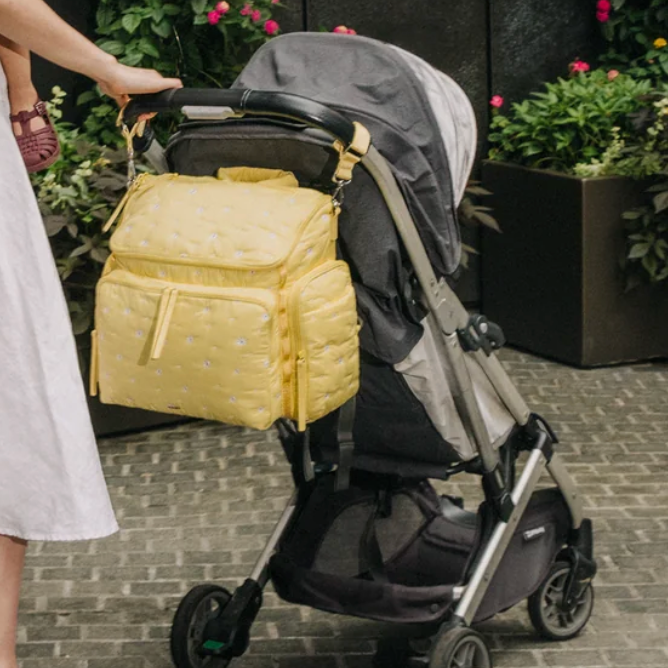 Caraa: Baby Bag Large Pale Banana Embroidery Launch