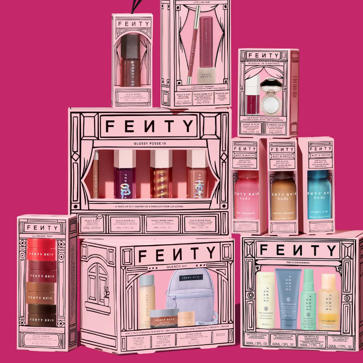 Fenty Beauty + Fenty Skin：節日系列彩妝禮盒上線！脣部套裝$49