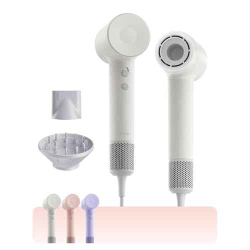 Laifen SE 2 Diffuser Hair Dryer for Women, 21.5m/s Air Speed, Matte White